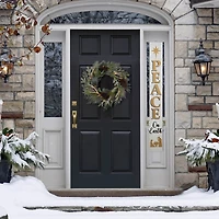 Glitzhome® 60'' PEACE Nativity Wooden Porch Sign