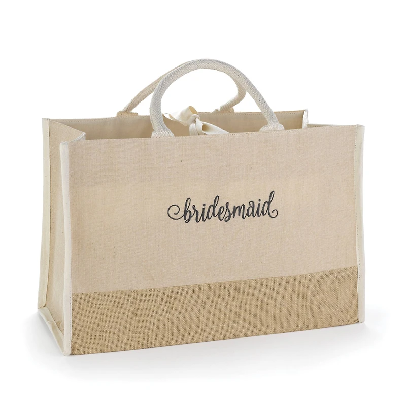 Hortense B. Hewitt Co. Bridesmaid Natural Jute Tote Bag