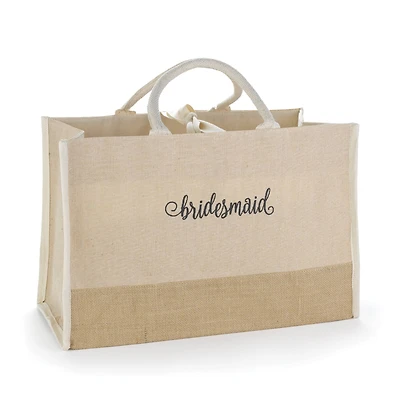 Hortense B. Hewitt Co. Bridesmaid Natural Jute Tote Bag