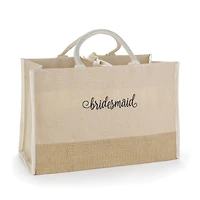 Hortense B. Hewitt Co. Bridesmaid Natural Jute Tote Bag