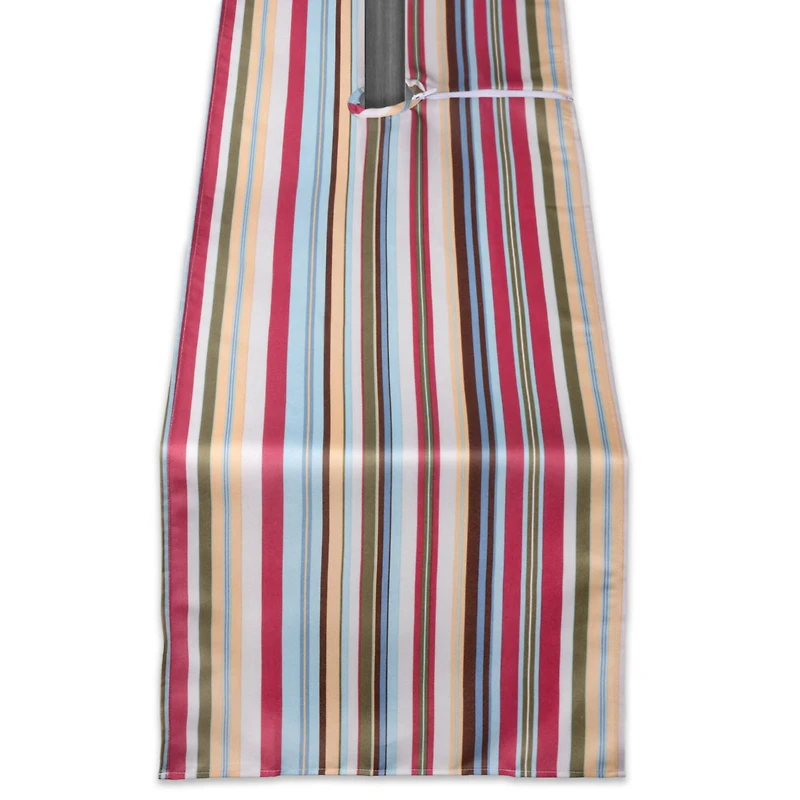 Summer Stripe Outdoor Table Runner With Zipper 14" x 72"