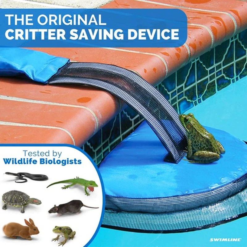 Swim Central 25.5" Blue & Black Swimming Pool Critter Saving Escape Ramp