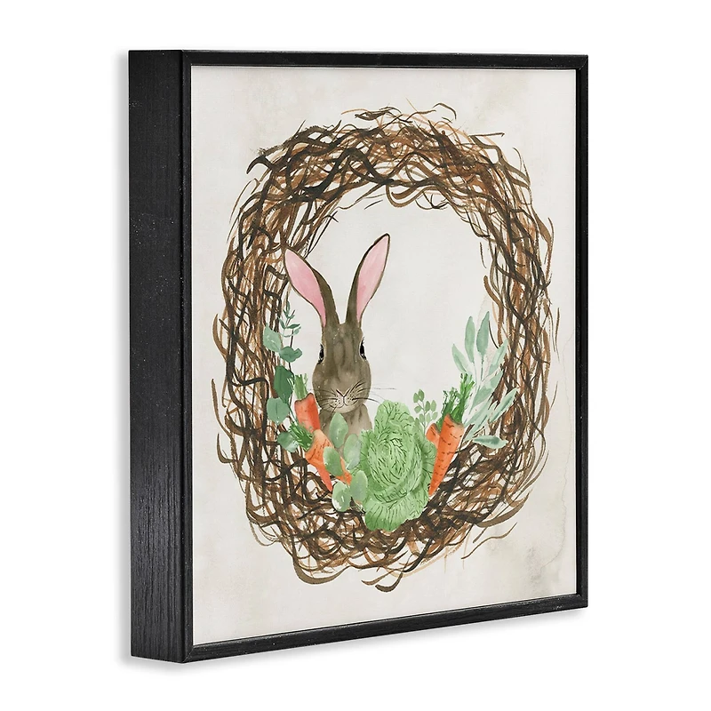 Stupell Industries Spring Easter Wreath Framed Giclee Art