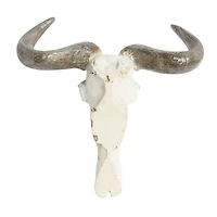 White Farmhouse Skull Polystone Wall Decor, 12" x 16"