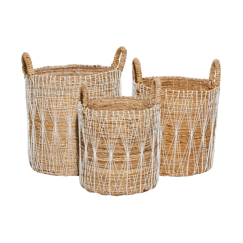 Brown Banana Leaf Storage Basket Set