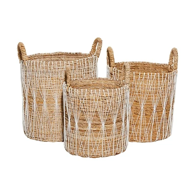 Brown Banana Leaf Storage Basket Set