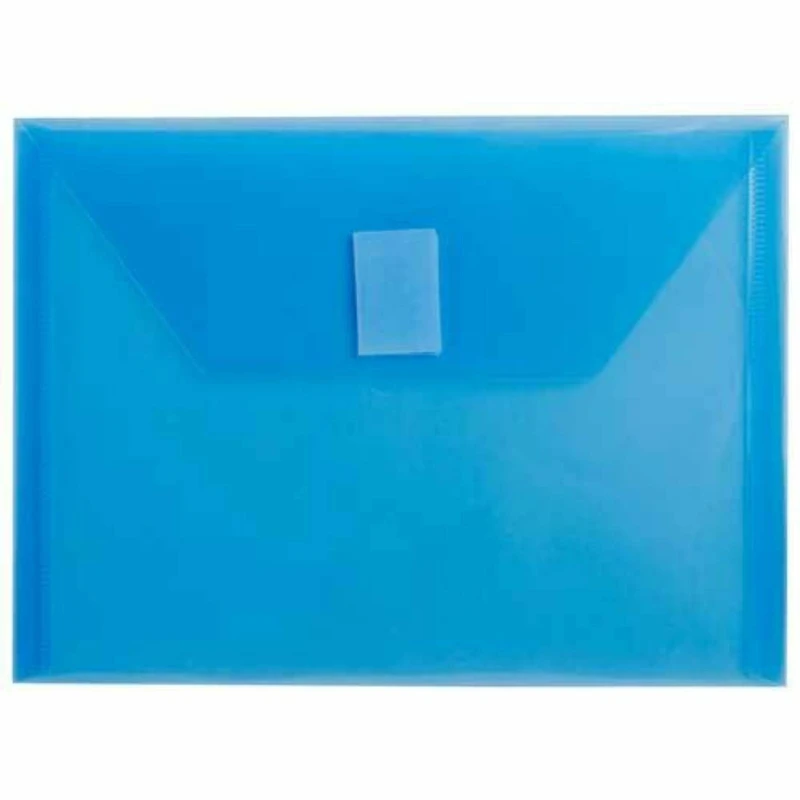 JAM Paper 5.5" x 7.5" Plastic Booklet Envelopes with Hook & Loop Closure
