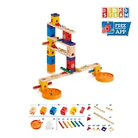 Hape Quadrilla Wooden Music Motion Marble Run Construction Set
