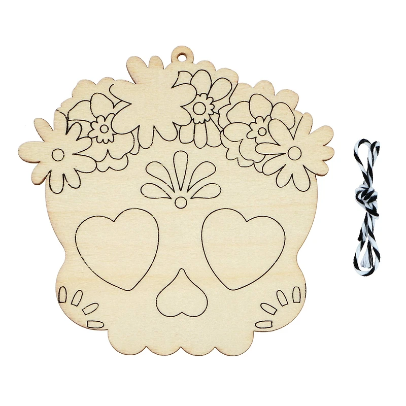 10.5" Sugar Skull Wood Ornament Craft Kit by Creatology™
