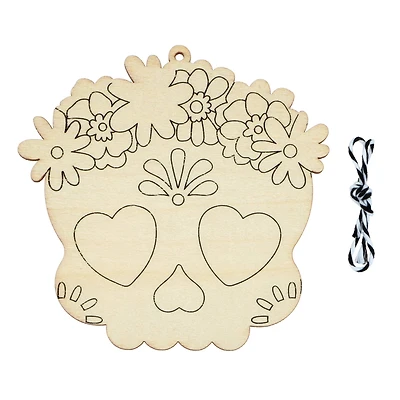 10.5" Sugar Skull Wood Ornament Craft Kit by Creatology™
