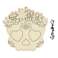10.5" Sugar Skull Wood Ornament Craft Kit by Creatology™