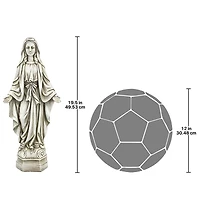 Design Toscano 19.5" Madonna of Notre Dame Garden Statue