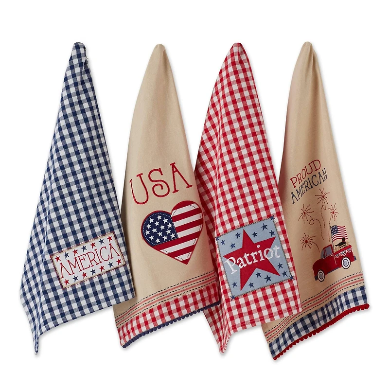 DII® Americana Embellished Dishtowel Set