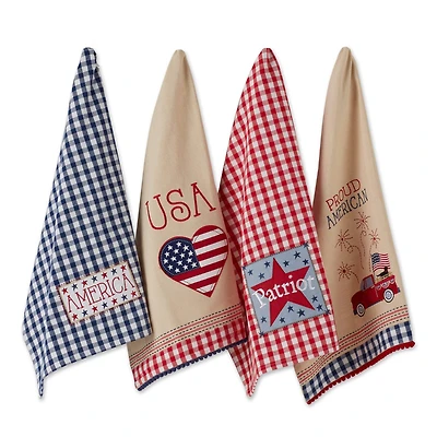 DII® Americana Embellished Dishtowel Set