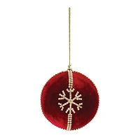 4" Jeweled Snowflake Ball Ornament Set
