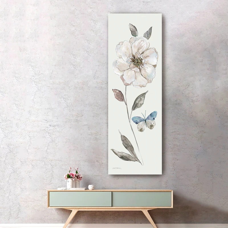 Frosted White Rose Canvas Giclee