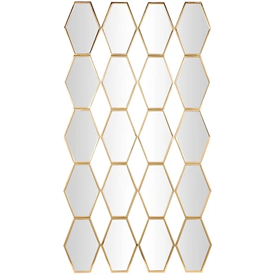 The Novogratz Gold Diamond & Hexagon Wall Mirror