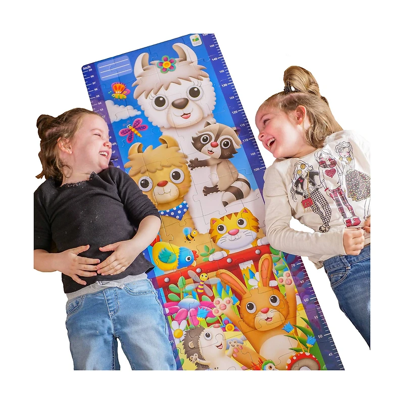 Long & Tall Puzzles - Animal Friends Growth Chart: 50+ Pcs
