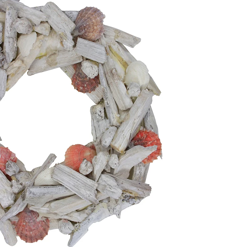 12.5" Nautical Driftwood & Seashell Summer Wreath