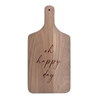 17" Oh Happy Day Walnut Paddle Cutting Board