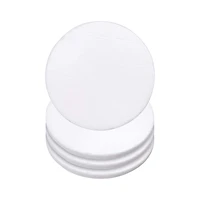 Craft Express White Coaster Marble With Cork Backing Round 3.93", 4ct.