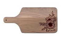 Grow Floral 17" x 8" Walnut Paddle Cutting Board