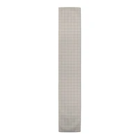 90" Gray & White Check Cotton Twill Runner