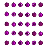 30ct. 2.5" Pink Shatterproof Christmas Ornaments