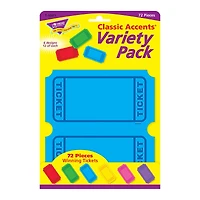 TREND Enterprises® Winning Tickets Classic Accents® Variety Pack, 3 Packs of 72