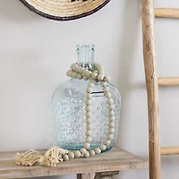 Grey Wood Bohemian Bead Garland 87" x 1" x 1"