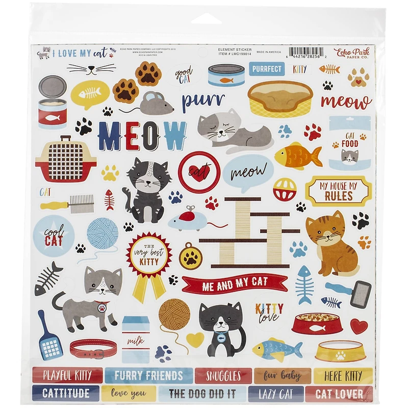 Echo Park™ I Love My Cat Collection Kit, 12" x 12"