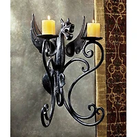 Design Toscano Castle Dragon Iron Wall Sconce