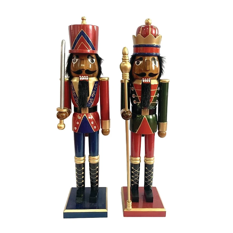 Santa's Workshop 24" King & Guard Nutcracker Set