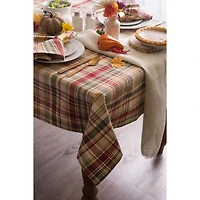DII® 70" Give Thanks Plaid Round Tablecloth