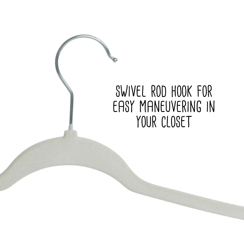 Honey Can Do White Slim-Profile Non-Slip Velvet Hangers