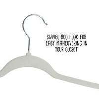 Honey Can Do White Slim-Profile Non-Slip Velvet Hangers