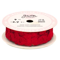 Gwen Studios 7/8" x 3yd. Die Cut "Ho Ho Ho" Words Christmas Ribbon