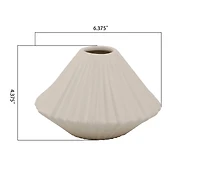 Flora Bunda® 6.25'' Pleated Ceramic Vase