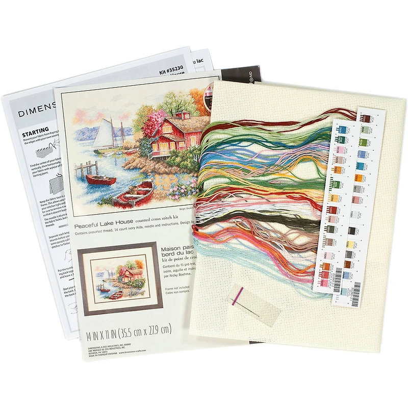 Dimensions® Peaceful Lake House Counted Cross Stitch Kit