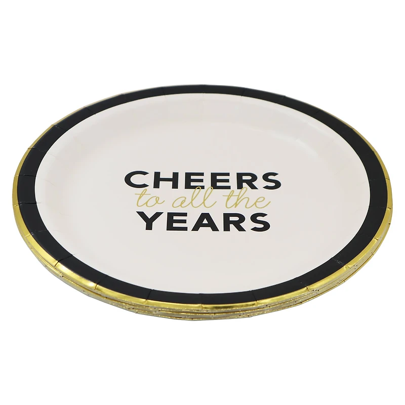 9" Cheers to all the Years Dinner Plates, 8ct. by Celebrate It™