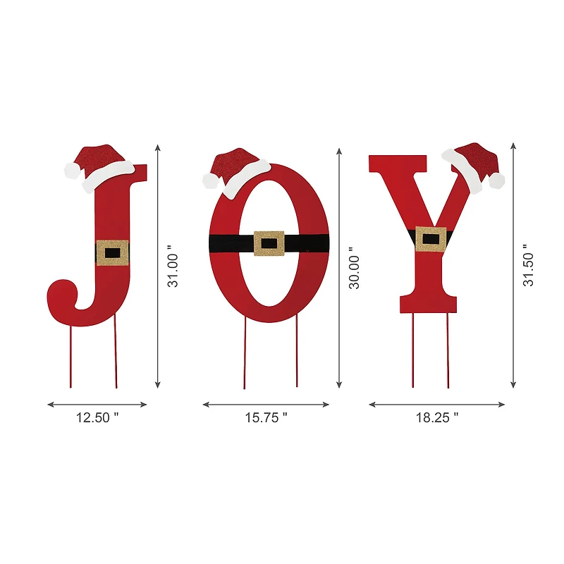 Glitzhome® 2.5ft. Metal Joy Yard Stake Set