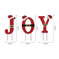 Glitzhome® 2.5ft. Metal Joy Yard Stake Set
