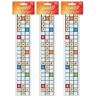 Eureka® Scrabble™ Letters Extra Wide Die Cut Deco Trim®, 111ft.