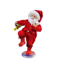 12" Red & White Santa Claus Standing on Pepsi-Cola Bottle Cap Christmas Figurine