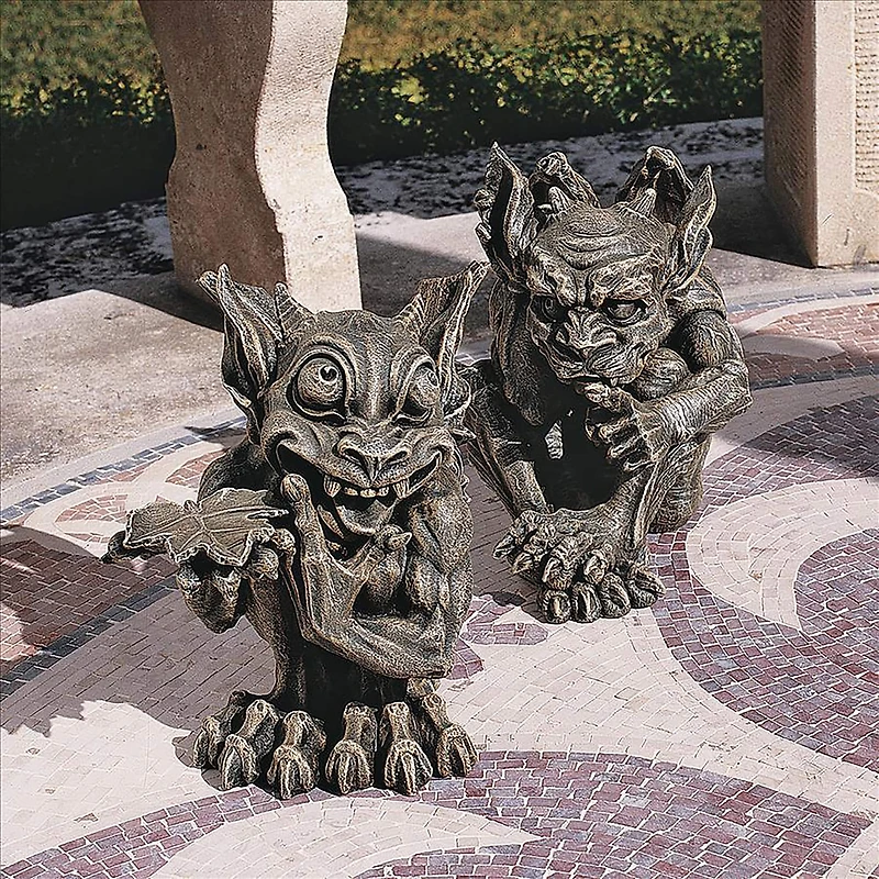 Design Toscano Babble & Whisper The Gothic Gargoyle Sculptures Set