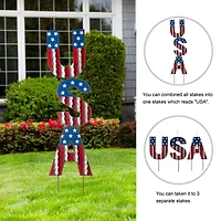 Glitzhome® 46" Metal U.S.A. Yard Stake