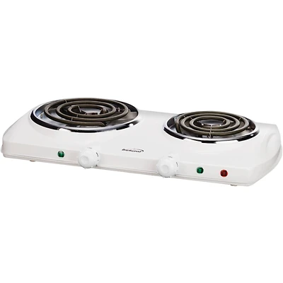 Brentwood White 1500W Double Electric Burner