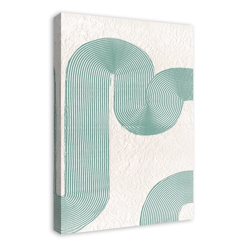 Teal Abstract Pathway Canvas Wall Art