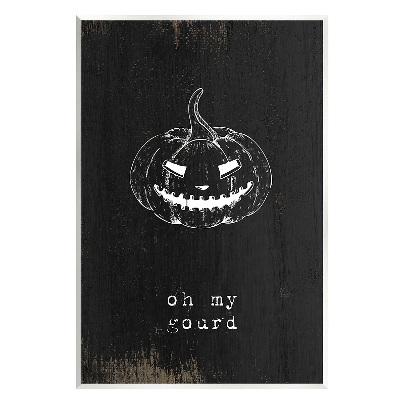 Stupell Industries Oh My Gourd Jack-o-Lantern Wall Plaque Art
