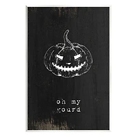 Stupell Industries Oh My Gourd Jack-o-Lantern Wall Plaque Art